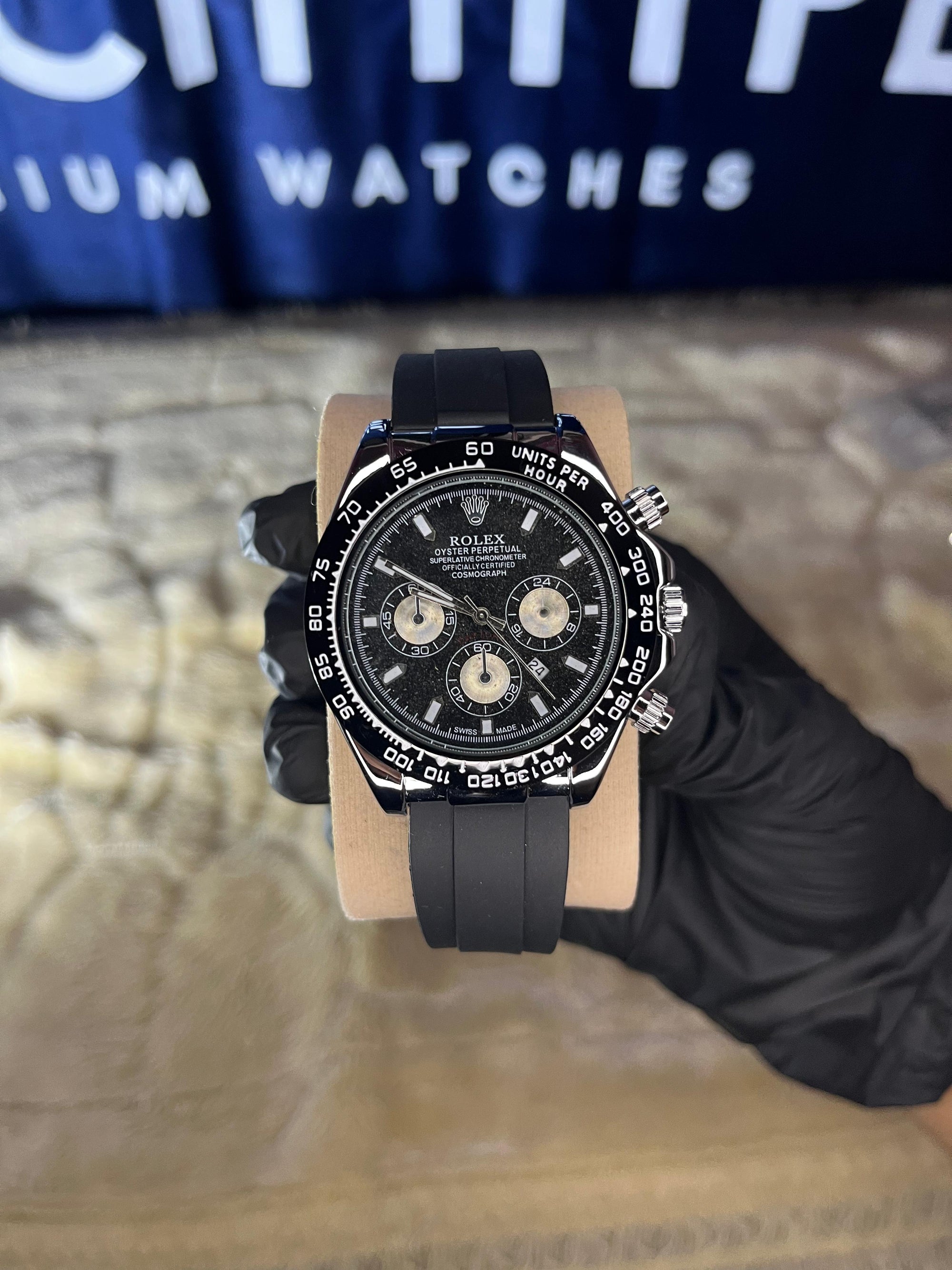 Rolex Daytona Black Strap